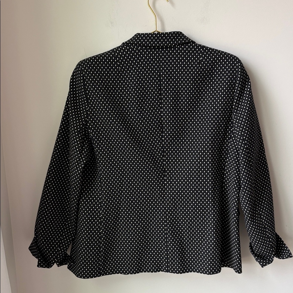 Akris Punto Diamond Checked Blazer Two Button Close Career Office Casual Size 14 - Picture 3 of 12